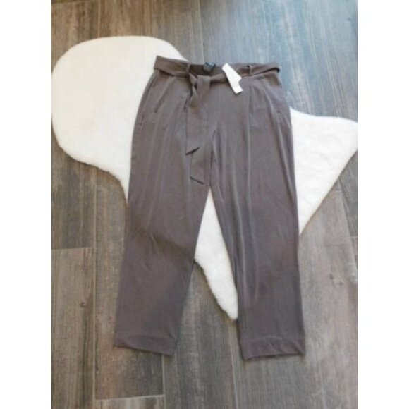 White House Black Market Jersey Pant Brown NEW size Large - Picture 2 of 6